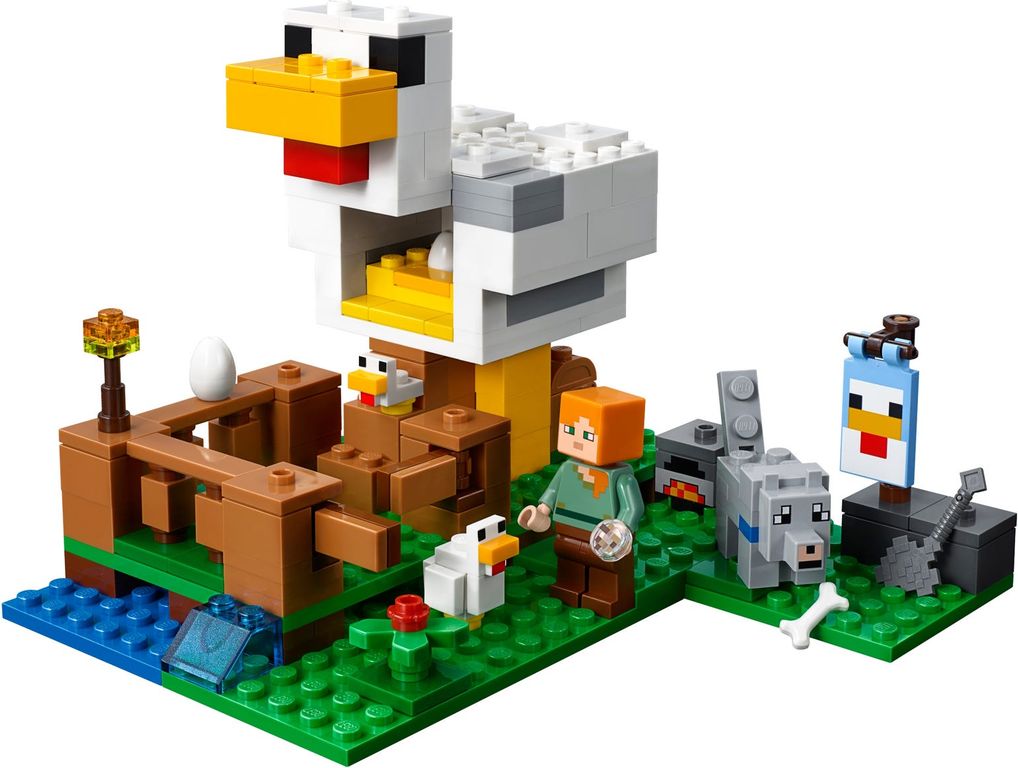 LEGO® Minecraft The Chicken Coop components