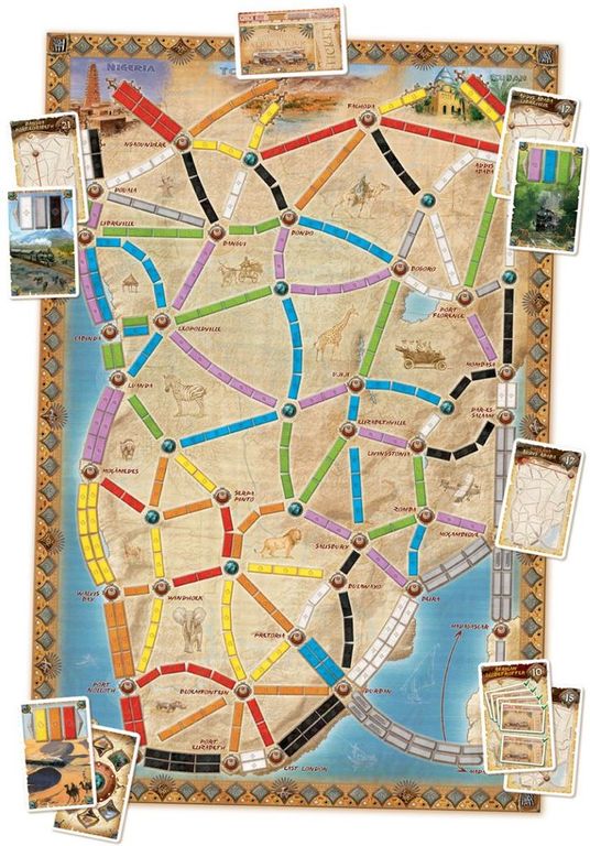 Ticket to Ride Map Collection 3: The Heart of Africa spielbrett