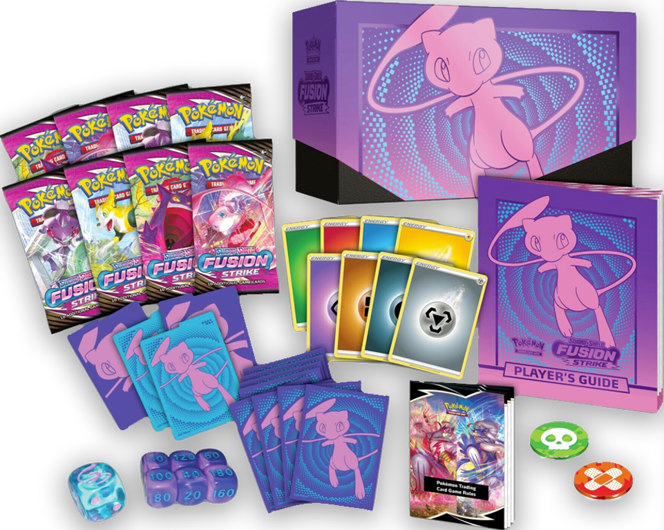 Pokémon TCG: Sword & Shield - Fusion Strike Elite Trainer Box componenti