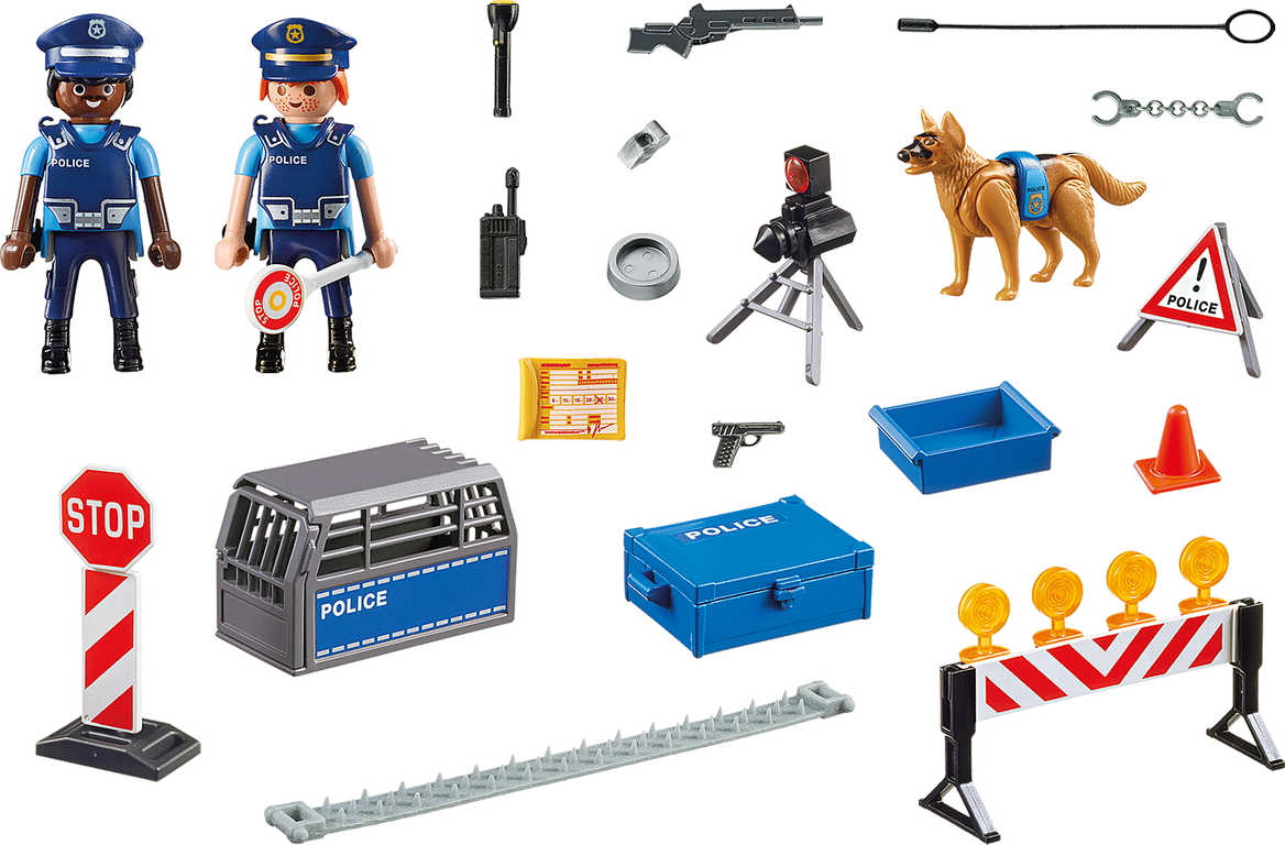 Playmobil® City Action Police Roadblock components