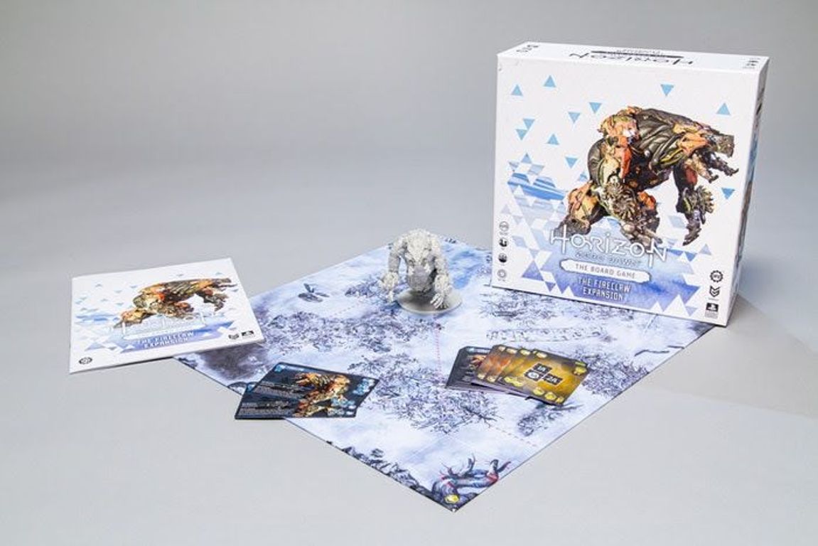 Horizon Zero Dawn: The Board Game – Fireclaw components