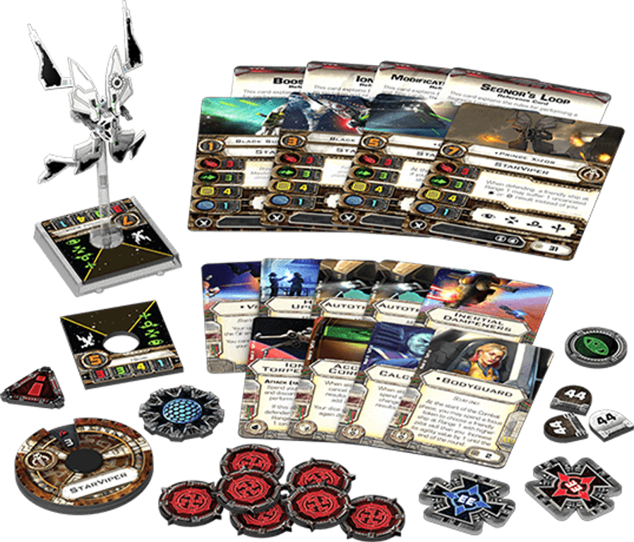 Star Wars: X-Wing Miniaturen-Spiel – Sternenviper Erweiterung-Pack komponenten