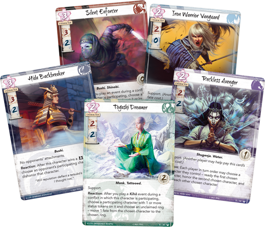 Legend of the Five Rings: The Card Game – Under Fu Leng's Shadow cartas