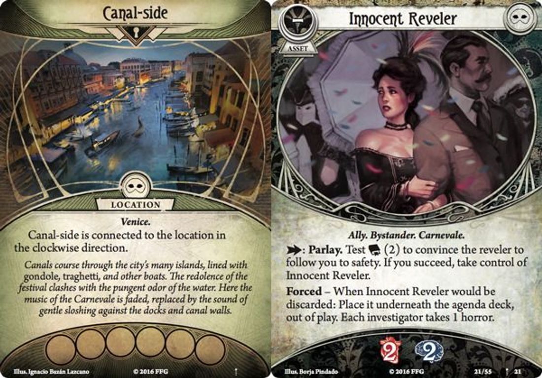 Arkham Horror: El Juego de Cartas - Carnevale de Horrores: Pack de Escenario cartas