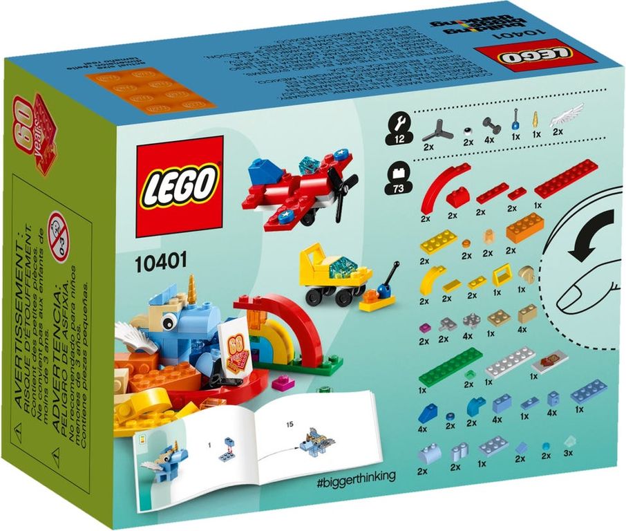 LEGO® Classic Regenboogplezier achterkant van de doos