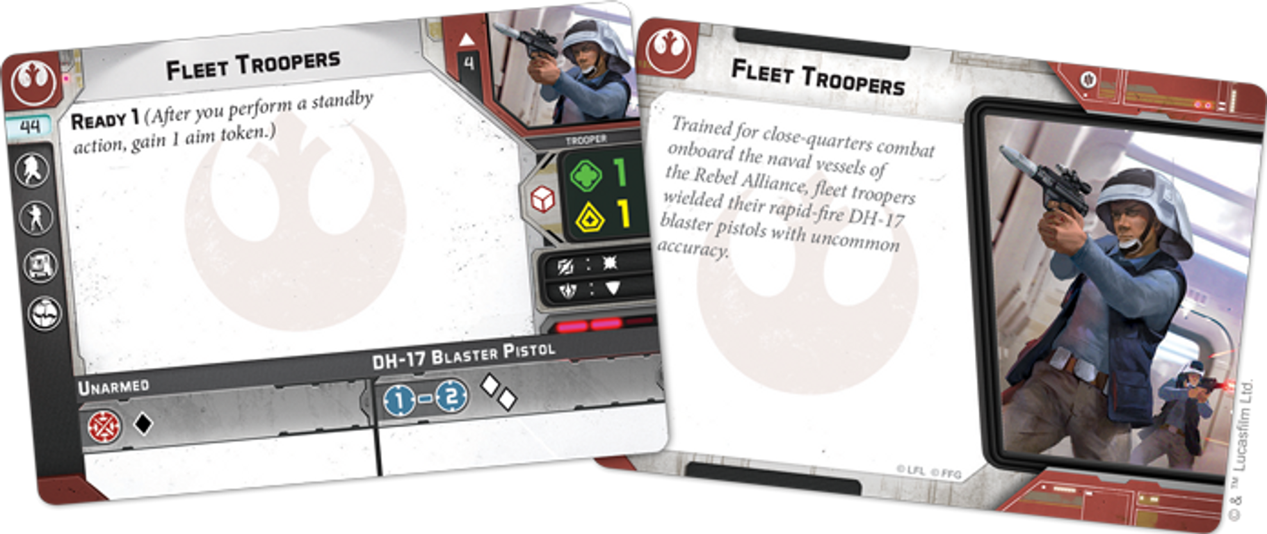 Star Wars: Legion - Fleet Troopers Unit Expansion cards