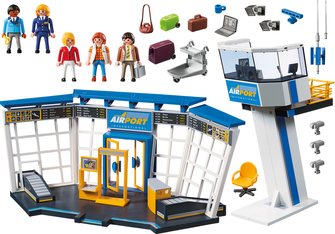 Playmobil® City Action Airport with Control Tower components