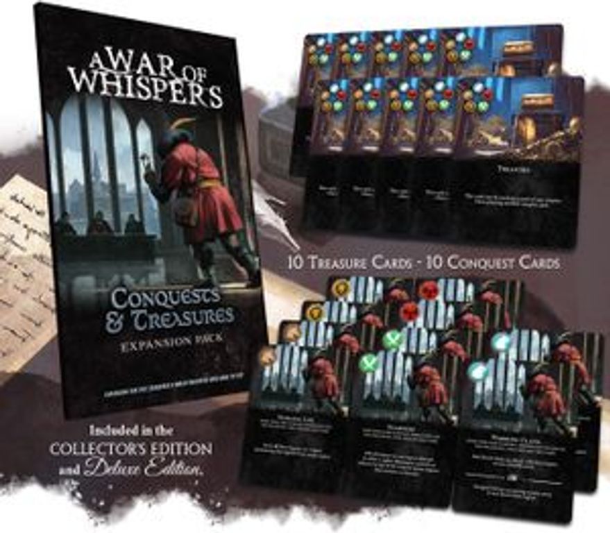 A War of Whispers: Conquests & Treasures componenten