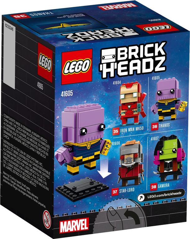 LEGO® BrickHeadz™ Thanos rückseite der box