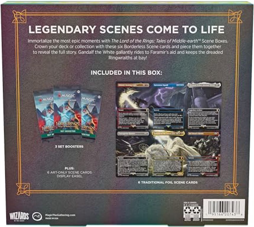 Magic: The Gathering - The Lord of The Rings: Tales of Middle - Gandalf in Pelennor Fields back of the box