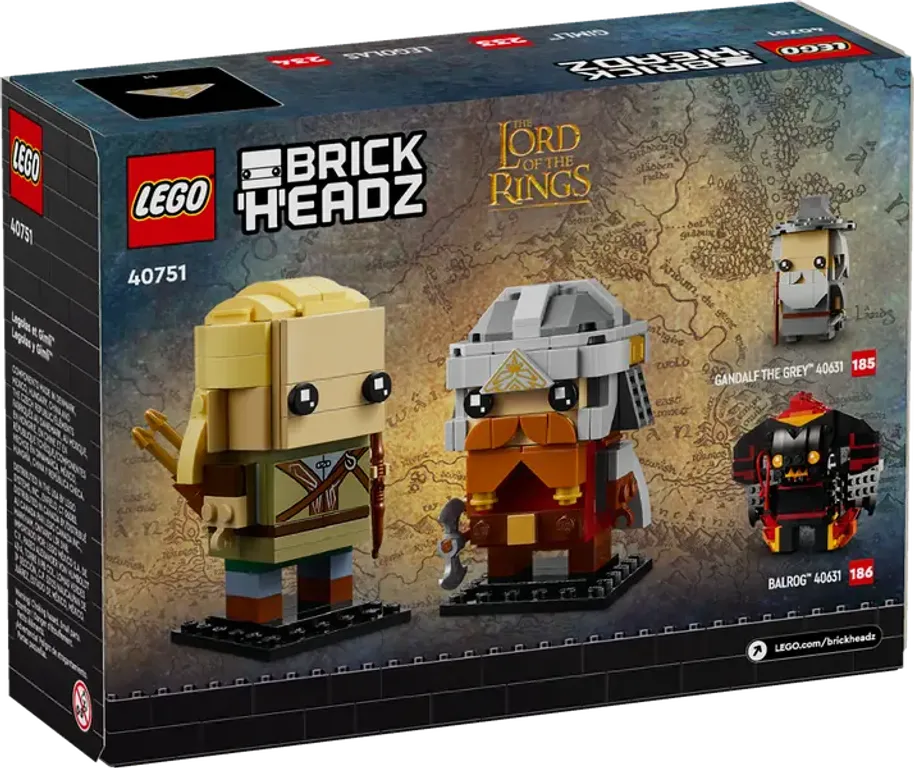 LEGO® BrickHeadz™ Legolas und Gimli rückseite der box