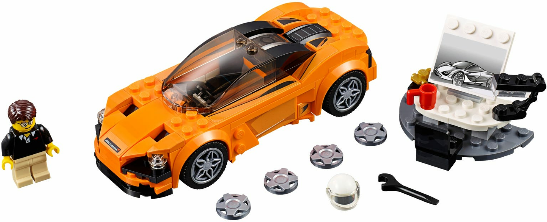 LEGO® Speed Champions McLaren 720S components