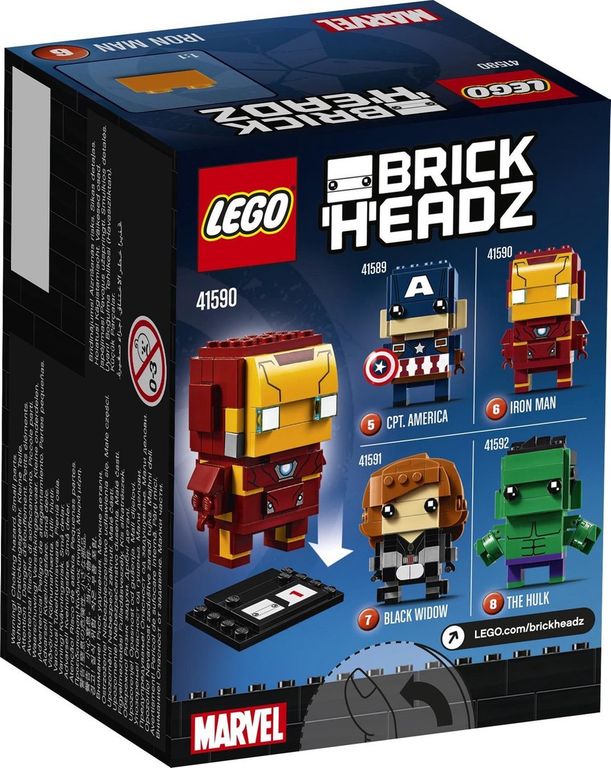 LEGO® BrickHeadz™ Iron Man back of the box