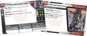 Star Wars Legion: Squadra Cannone Laser 1.4 FD carte