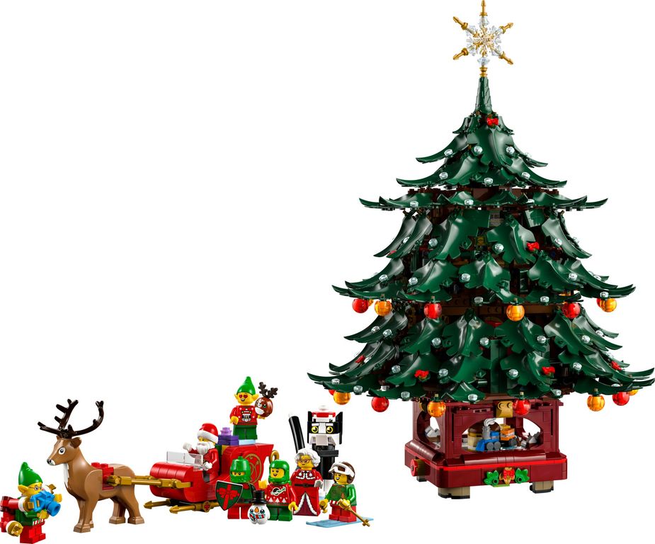LEGO® Icons Sapin de Noël à construire en famille composants