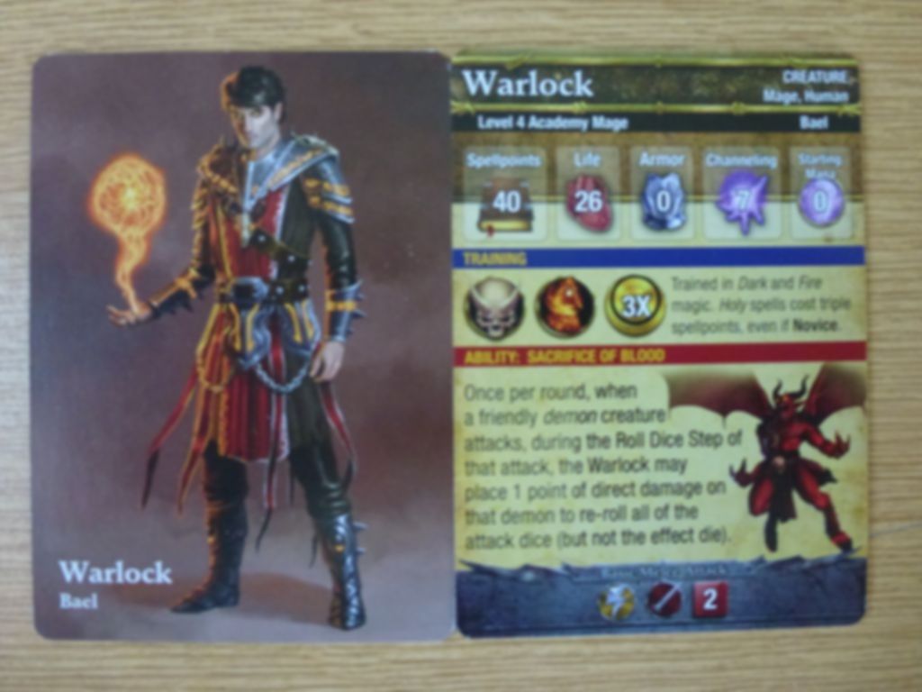 Mage Wars: Academy  Warlock Expansion kaart