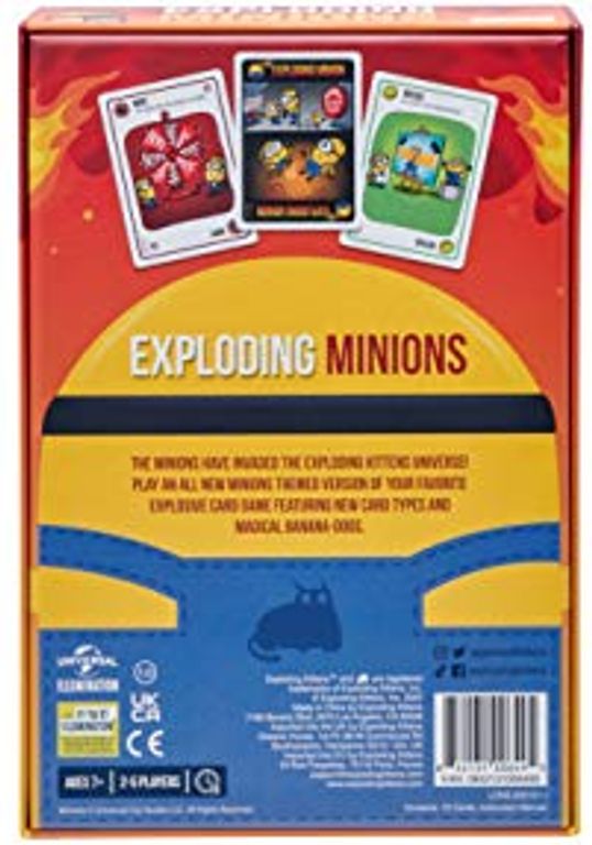 Exploding Minions parte posterior de la caja