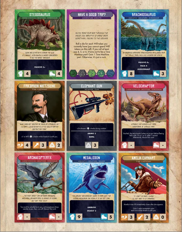 Escape from 100 Million B.C. cartes