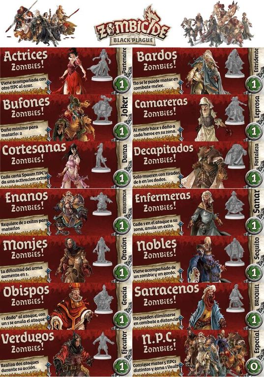 Zombicide: Black Plague - NPC-2 cartas