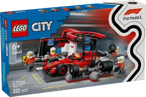 LEGO® City F1 Pit Stop & Pit Crew with Ferrari Car