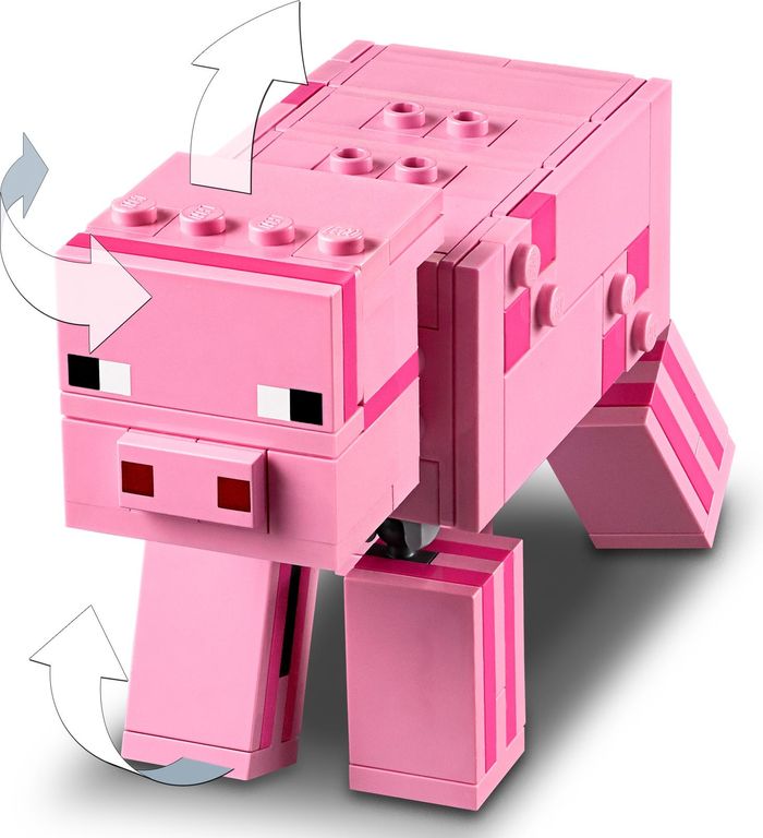 LEGO® Minecraft BigFig: Cerdo con Bebé Zombi animales