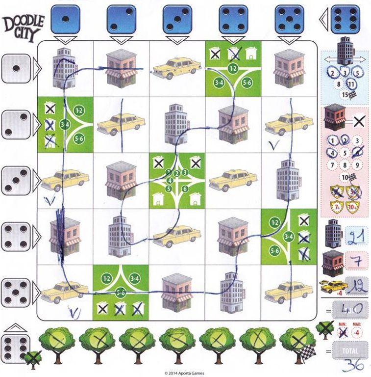 Doodle City game board