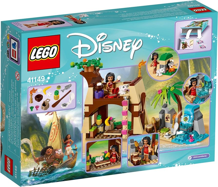 LEGO® Disney Vaiana's Eilandavontuur achterkant van de doos