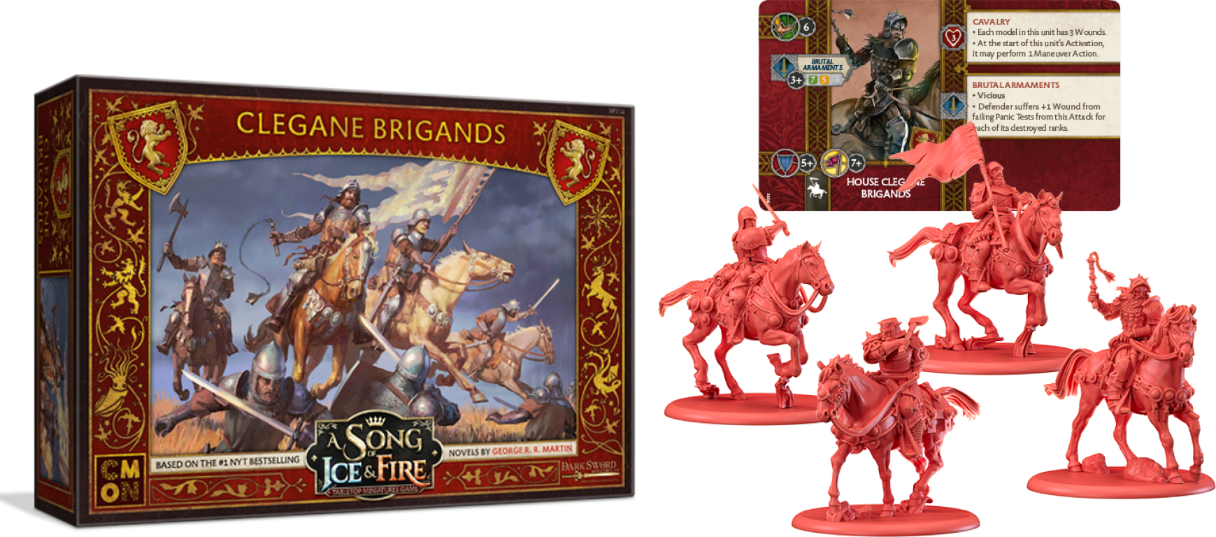 A Song of Ice & Fire: Tabletop Miniatures Game – Clegane Brigands componenti