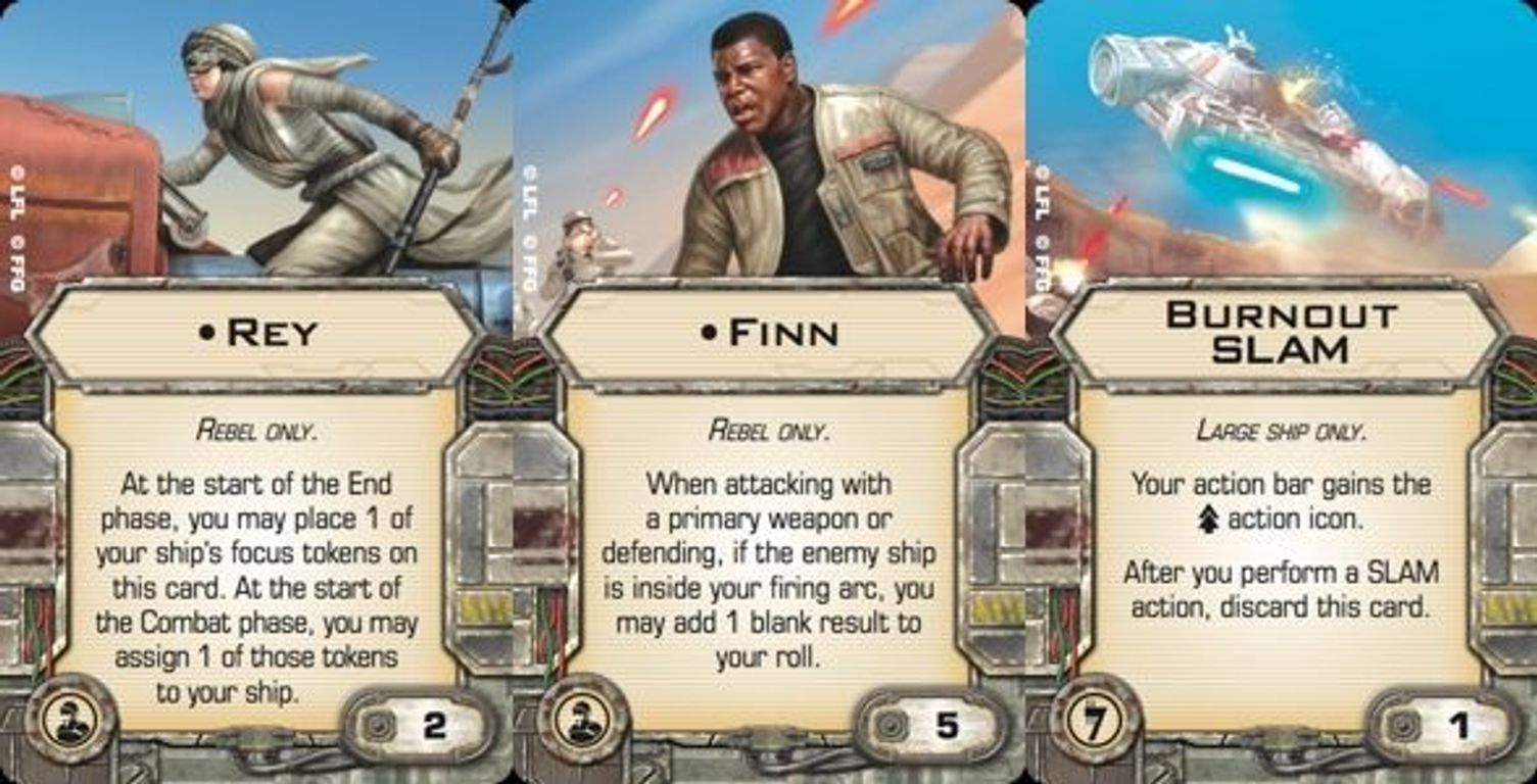 Star Wars X-Wing: El juego de miniaturas - Héroes de la Resistencia - Pack de Expansión cartas