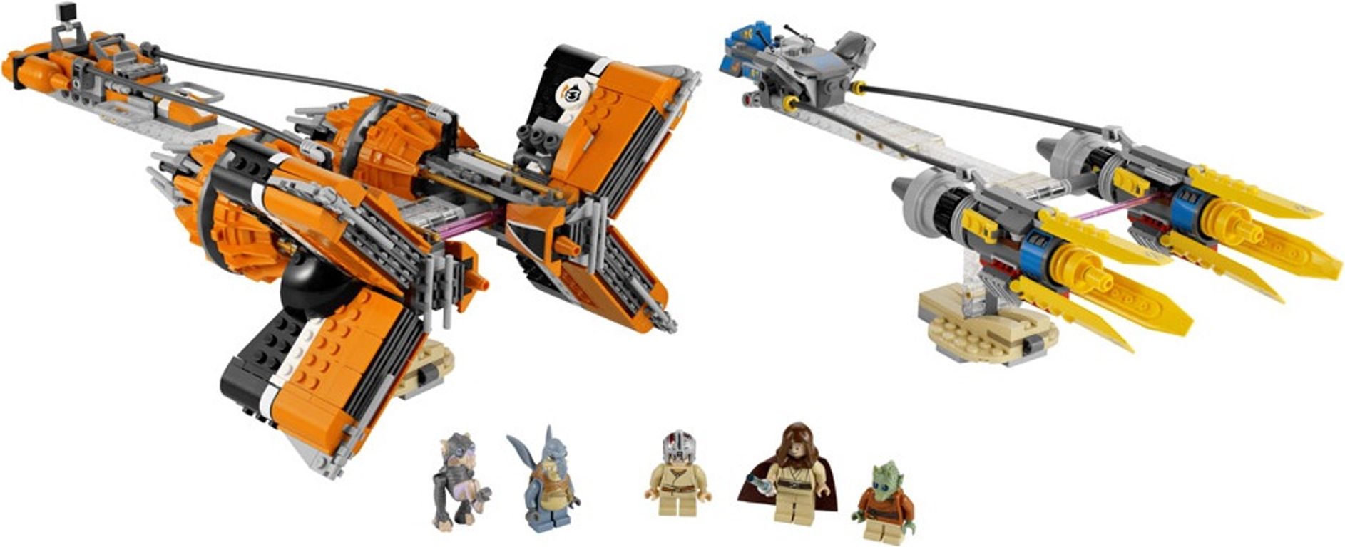 LEGO® Star Wars Anakin's and Sebulba's Podracers components