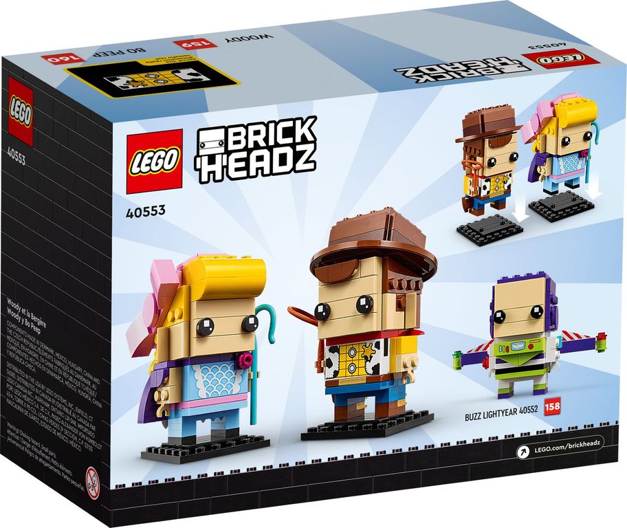 LEGO® BrickHeadz™ Woody et La Bergère dos de la boîte