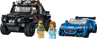 LEGO® Speed Champions Jaguar Project 7 & Land Rover Defender components