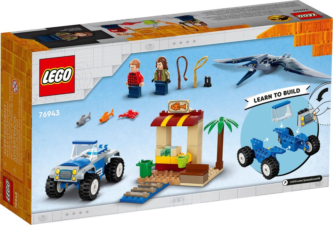 LEGO® Jurassic World Caza del Pteranodon parte posterior de la caja