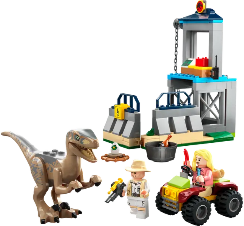 LEGO® Jurassic World L'évasion du vélociraptor composants