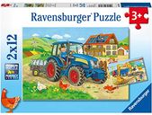 2 puzzels - bouwplaats en boerderij