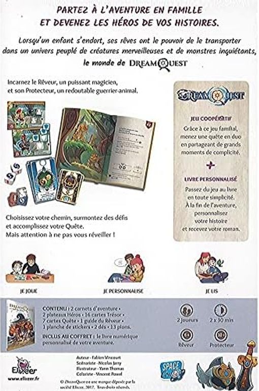 DreamQuest dos de la boîte