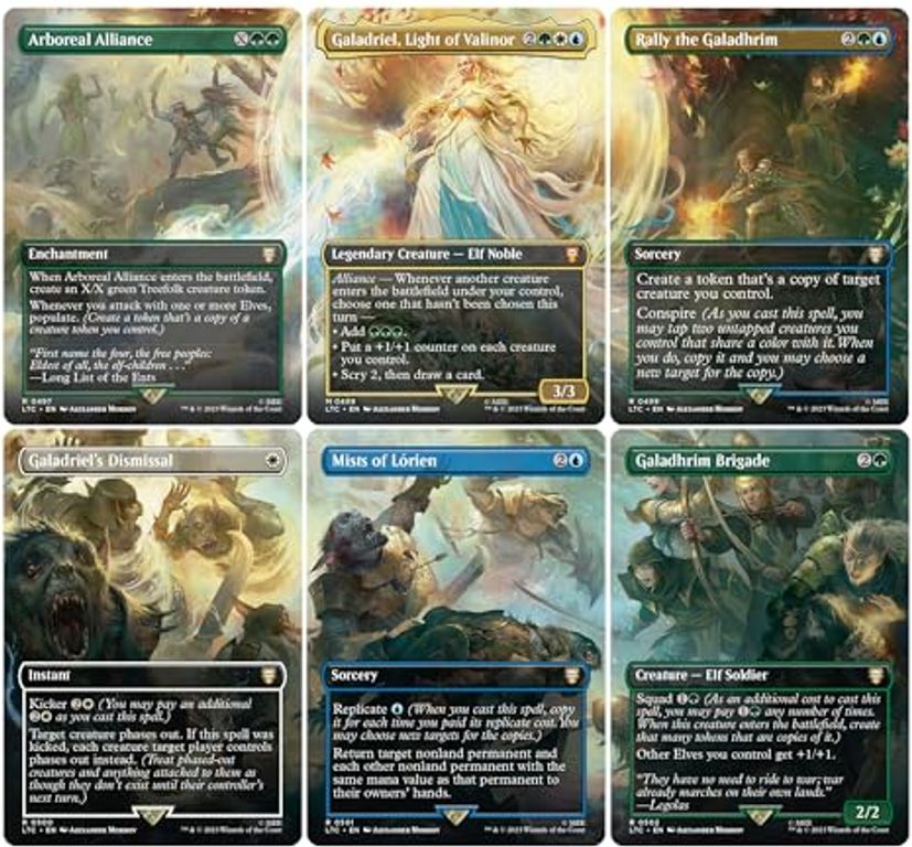 Magic: The Gathering - The Lord of The Rings: Tales of Middle - The Might of Galadriel cards