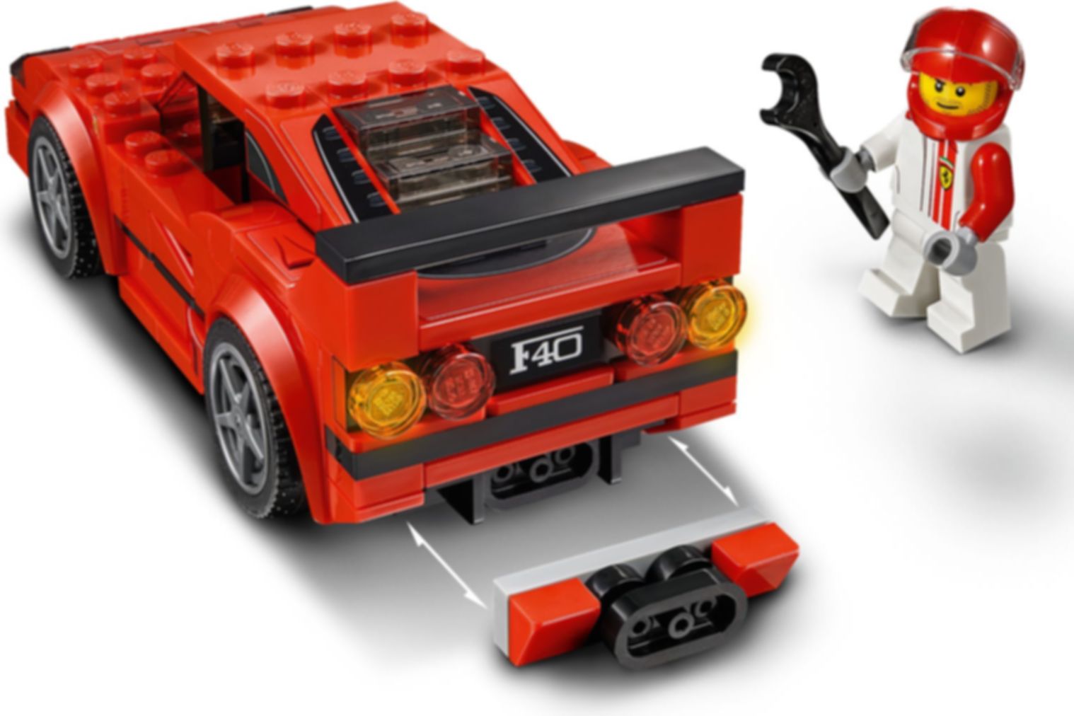 LEGO® Speed Champions Ferrari F40 Competizione componenti