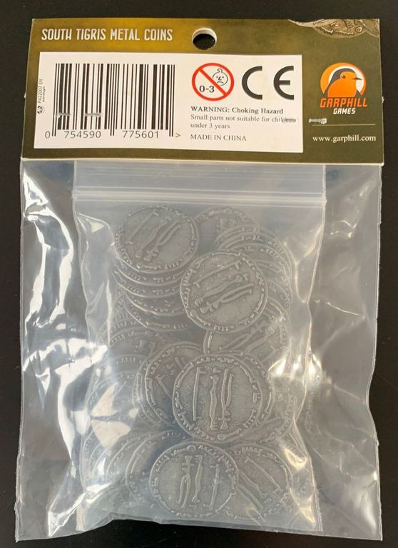 South Tigris: Metal Coin Set achterkant van de doos
