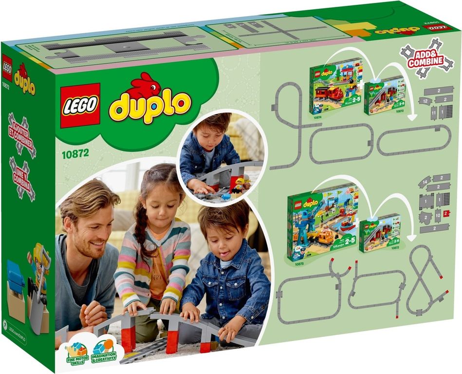 LEGO® DUPLO® Les rails et le pont du train dos de la boîte