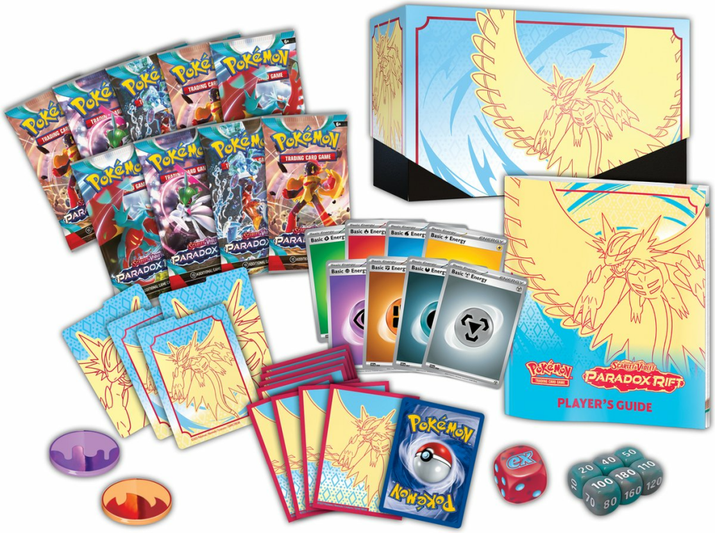 Pokémon TCG: Scarlet & Violet-Paradox Rift Elite Trainer Box partes