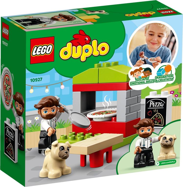 LEGO® DUPLO® Pizza-kraam achterkant van de doos