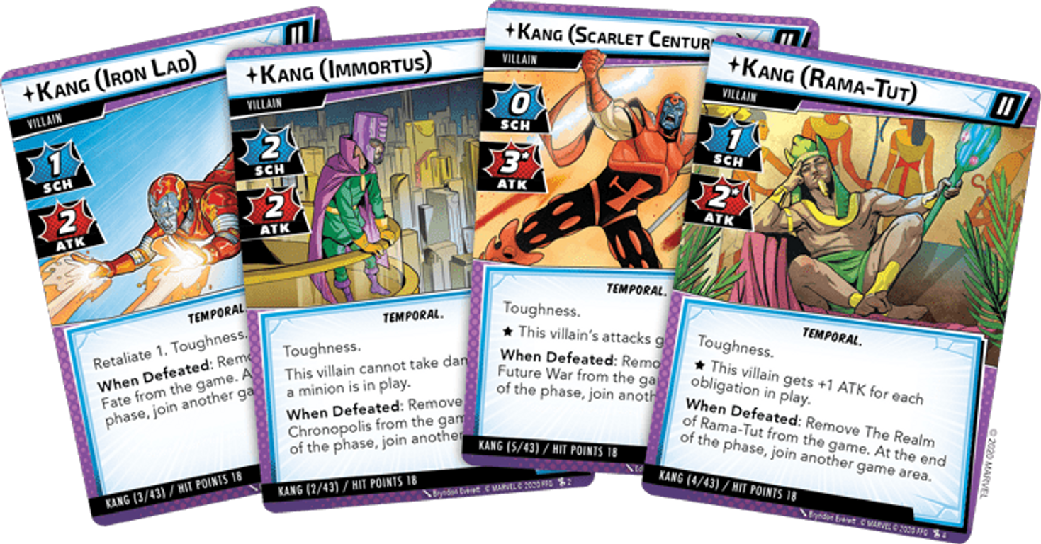 Marvel Champions: Il Gioco di Carte – Il Re in Eterno Kang: Pack Scenario carte