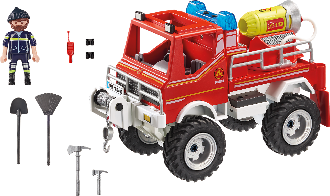 Playmobil® City Action Brandweer terreinwagen met waterkanon componenten