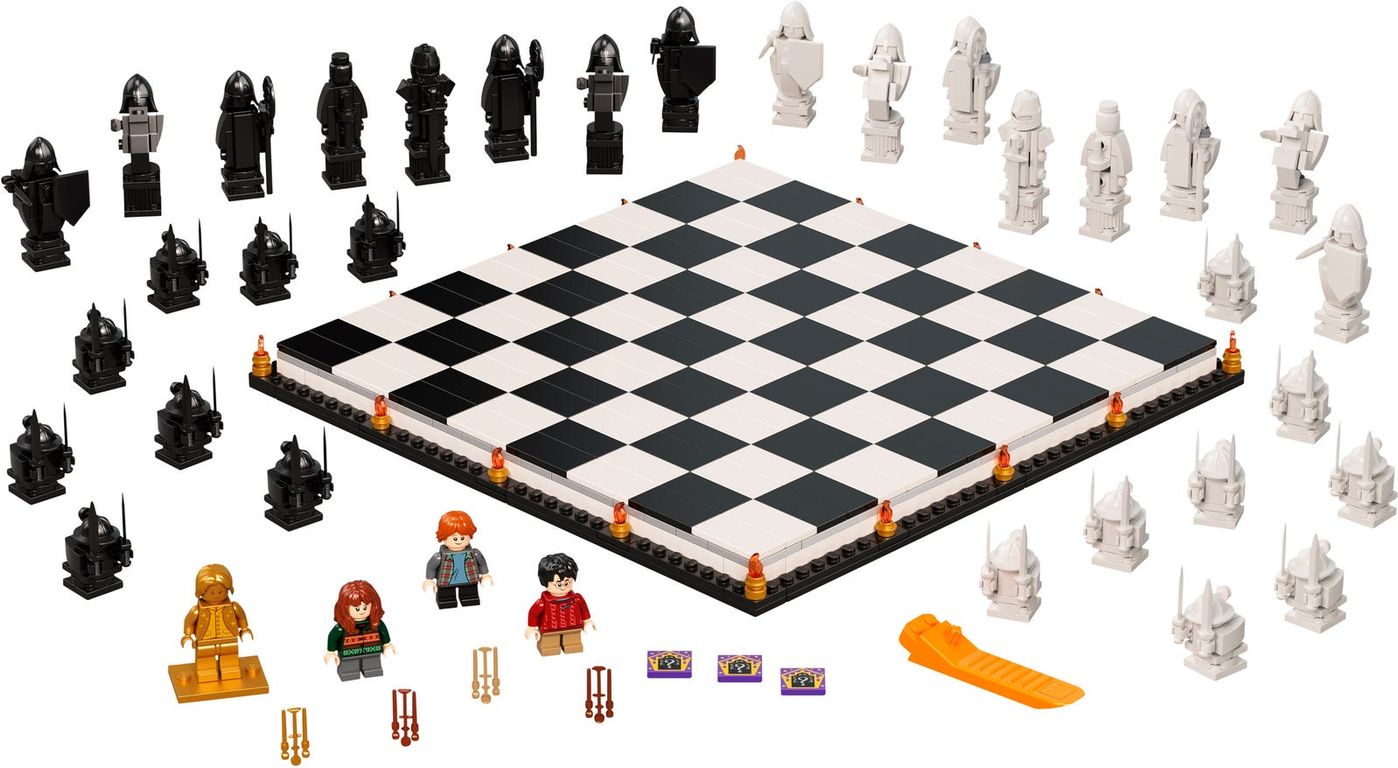 LEGO® Harry Potter™ Le jeu d’échecs version sorcier de Poudlard composants