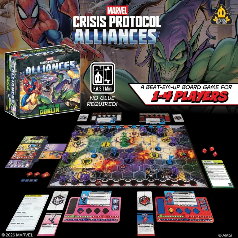 Marvel: Crisis Protocol Alliances – Night of the Goblin components