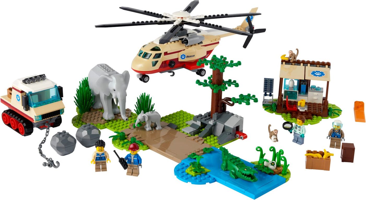 LEGO® City Wildlife Rescue operatie componenten