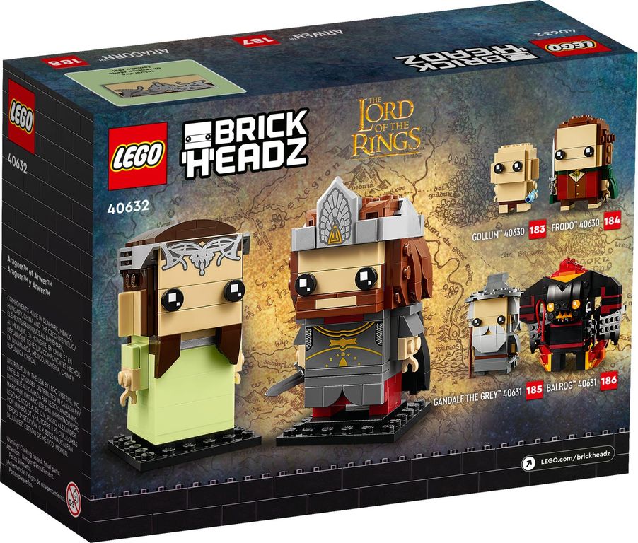 LEGO® BrickHeadz™ Aragorn™ et Arwen™ dos de la boîte