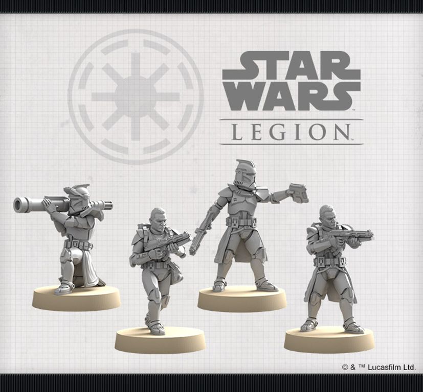 Star Wars: Legión – Soldados Clon Fase I Expansión de mejora: Unidades de la República Galáctica miniaturas