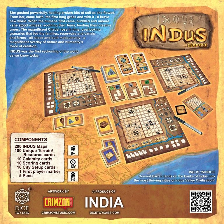 Indus 2500 BCE back of the box